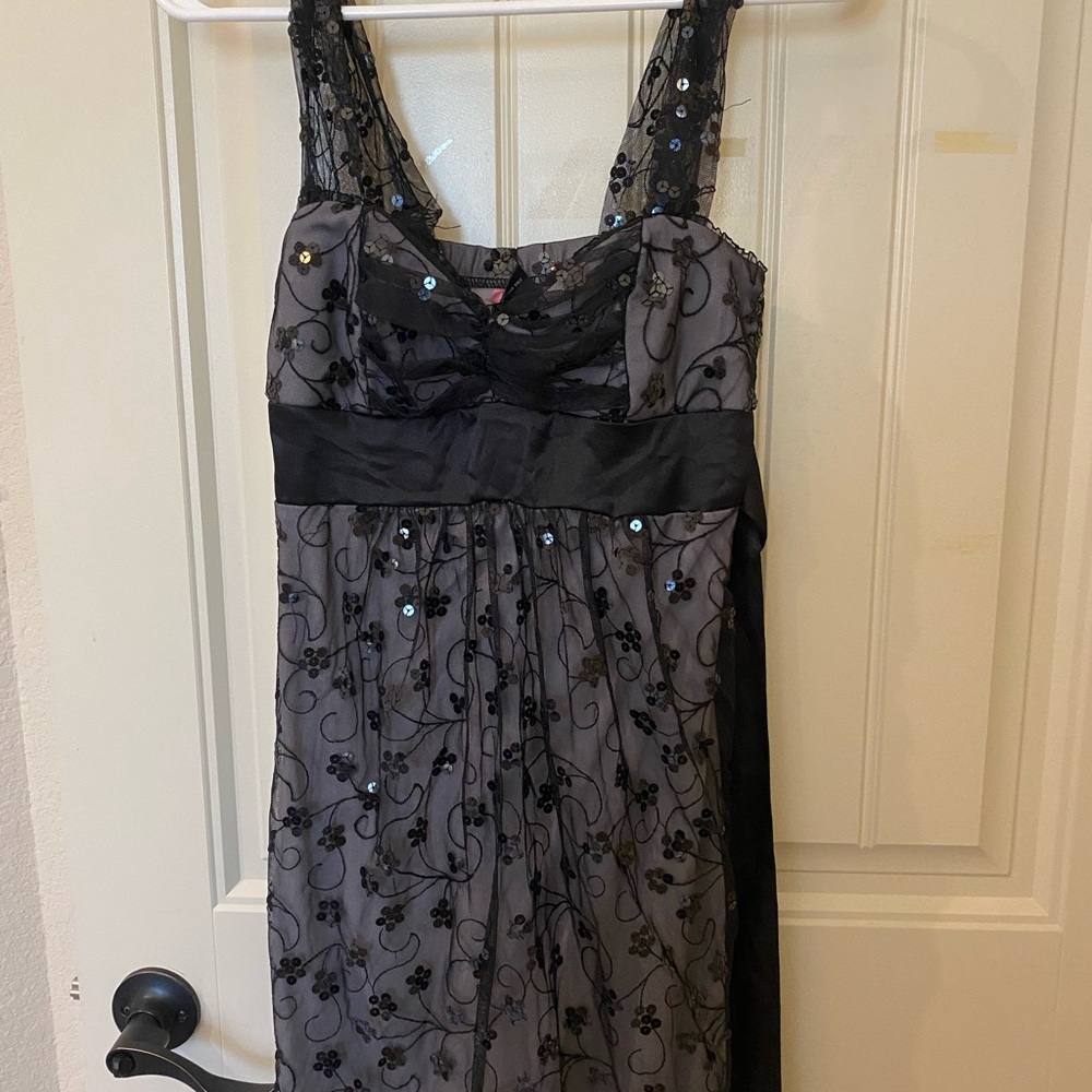 Max Rave Black and Gray Mini Dress